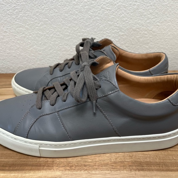 Greats Ash Gray Leather Men's Sneakers - Picture 5 of 10